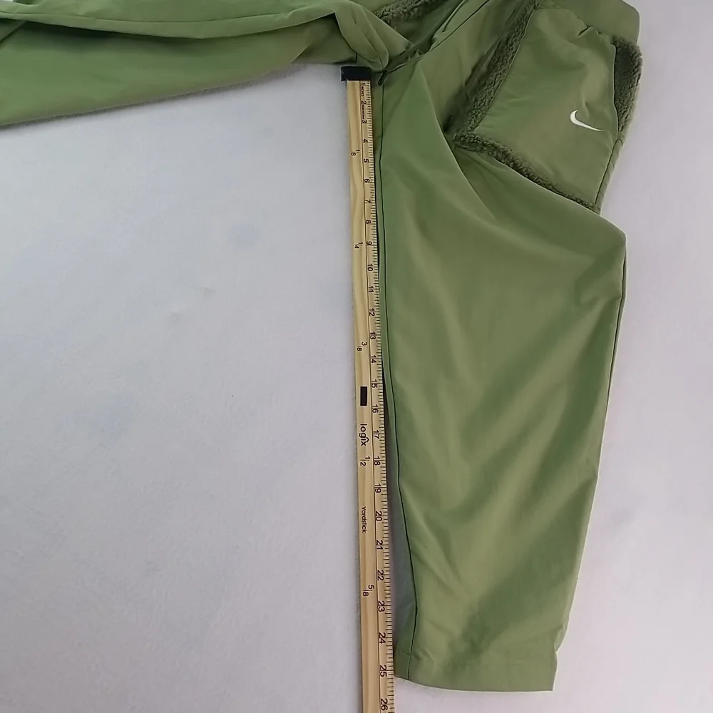 Nike Women High Waisted Joggers Olive Green Pocket Sweatpants Athletic M